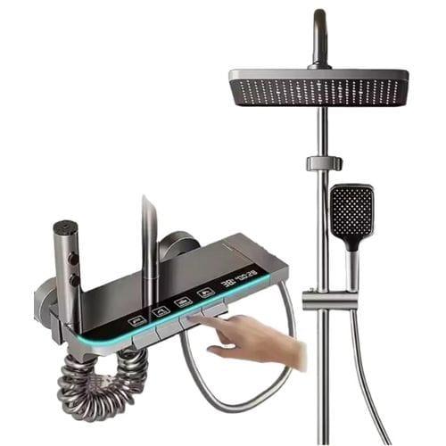 KingsHome Smart Thermostatic Digital Shower System (Gunmetal Grey)